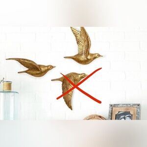 Elegant Gold Flying Bird Wall Art Set